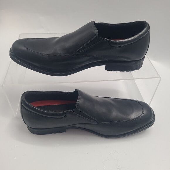 Men\'s Rockport Slip On Dress Shoes Loafer Black Leather Trutech V75100  16W main image 6